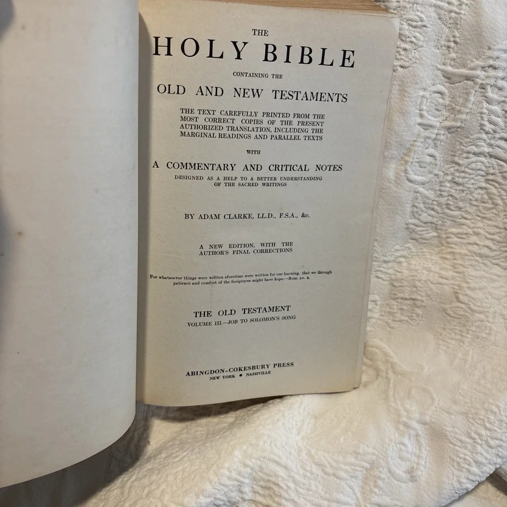Clarke's Commentary Volume III (Job - Song of Solomon)